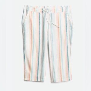 Per Se Colorful Striped Capris Pants Size 1X